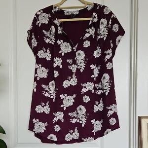 Papermoon Purple and White Floral Blouse